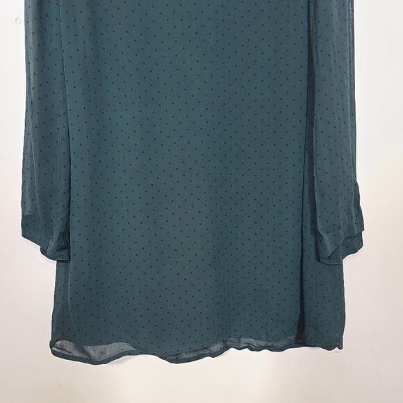 Sanctuary Green Polka Dot Shocker Shift Dress L - Picture 3 of 11
